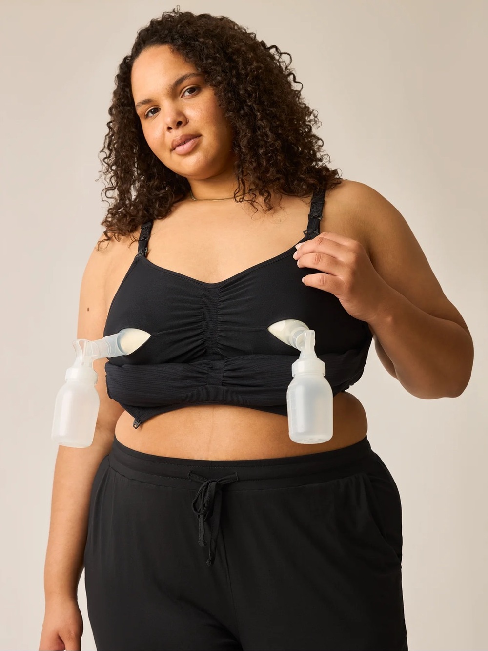Kindred Bravely Black Hands-Free Pumping Nursing Bra